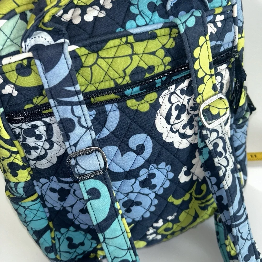 Vera Bradley Disney‎ Blue and Green Floral Backpack Quilted